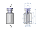 Schematic drawing of sensor holder in vial